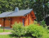 Blockhütte am Fährsee mit Seesauna