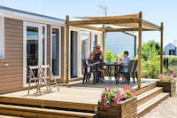 Stacaravan met terras, Vendres-Plage