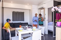 Stacaravan met terras, Vendres-Plage