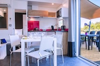 Stacaravan met terras, Vendres-Plage