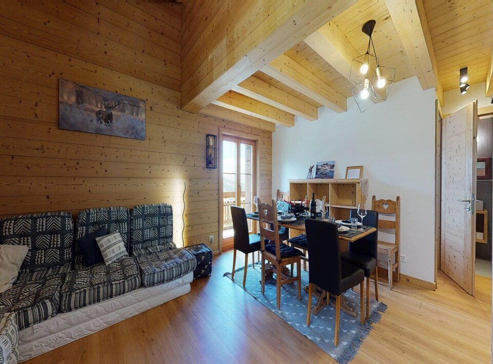 Acogedor apartamento a pie de pistas, Nendaz