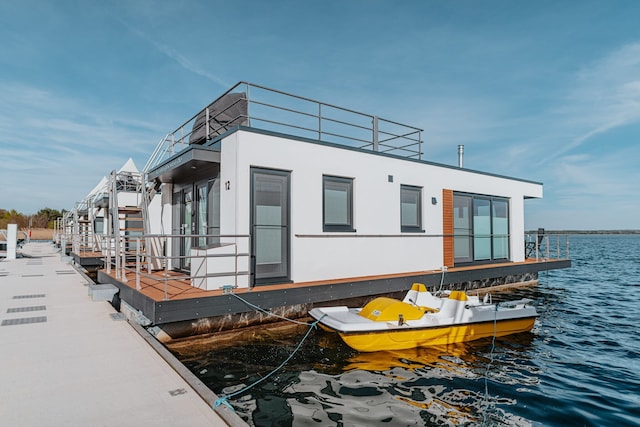 Woonboot bij Gräbendorfer Meer met Terras
