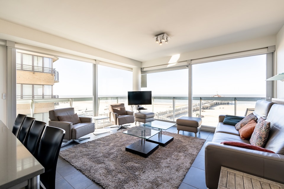 Appartement aan Belgische kust met zeezicht, Blankenberge