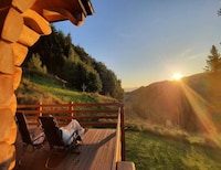 Comfortabele vakantievilla in de bergen, sauna