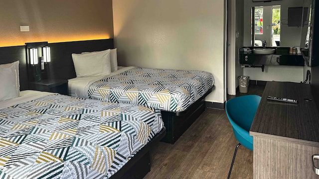 2 Full Beds | Premium, Mini Fridge