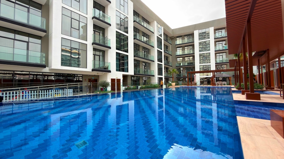 Westview Garden Spacious Balcony Room with Pool Gym Access in JVC, Jumeirah Village Circle Dubai, Dubai